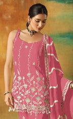 Anaita Magenta Heavy Fox Georgette Suit With Embroidery Work - Distacart