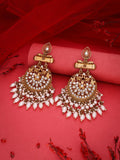 Tehzeeb Creations Modern White Opal And Silver Chandelier Drop Earrings For Woman - Distacart