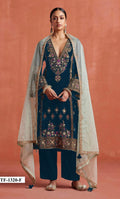 Anaita Teal Heavy Velvet Suit With Embroidery Work - Distacart