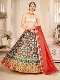 Myra Multicolour Digital Printed Designer Lehenga