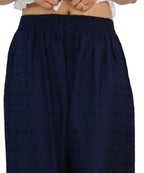 PAVONINE Navy Blue Color Full Chikankari Rayon Fabric Sharara For Women - Distacart
