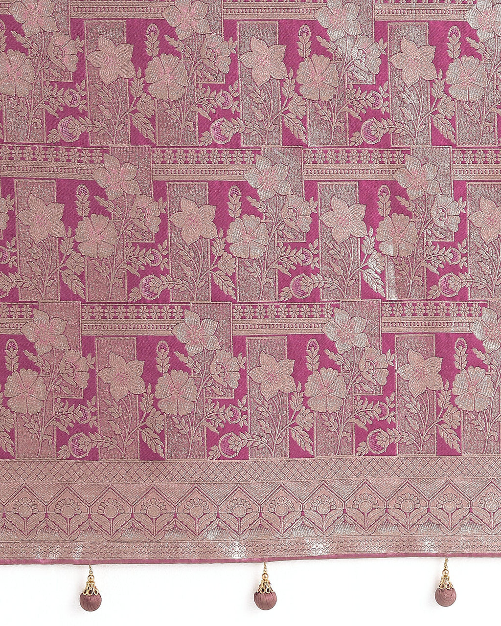 Monjolika Fashion Rose Pink Color Banarasi Satin Silk Zari Weaving Festival Saree - Distacart