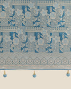 Monjolika Fashion Cyan blue Pink Color Banarasi Satin Silk Zari Weaving Festival Saree