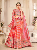 Myra Multicolour Digital Printed Designer Lehenga