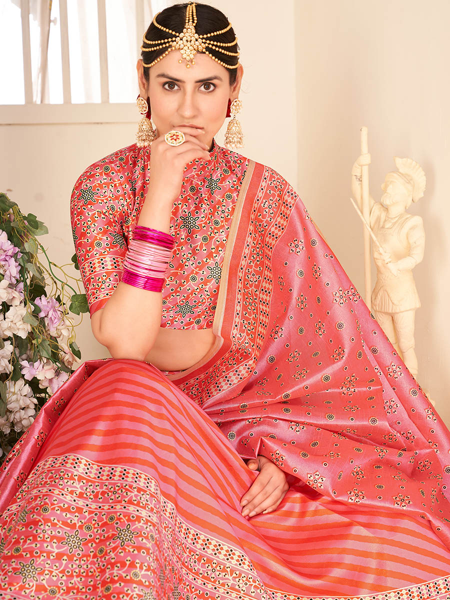 Myra Multicolour Digital Printed Designer Lehenga
