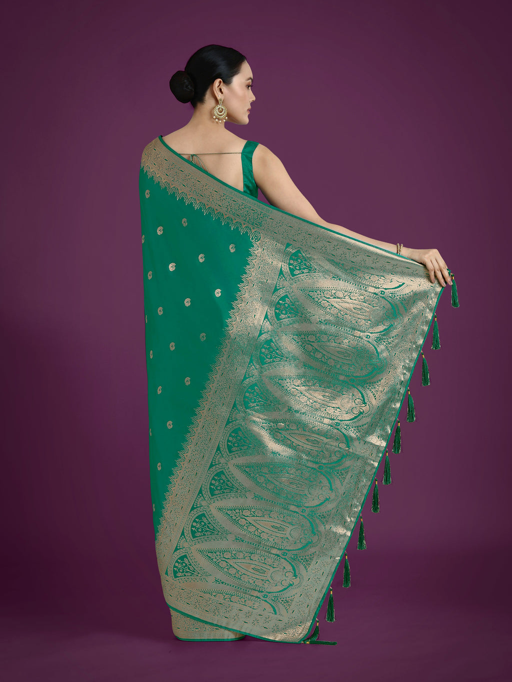 Monjolika Fashion Divine Turquoise Soft Banarasi Satin Silk Saree With Blouse Piece - Distacart