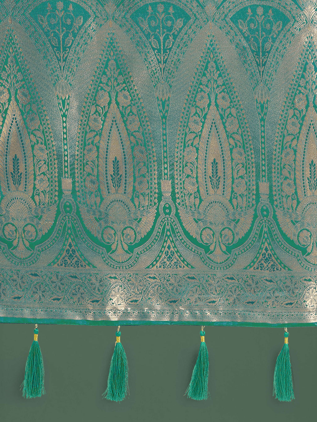 Monjolika Fashion Divine Turquoise Soft Banarasi Satin Silk Saree With Blouse Piece - Distacart
