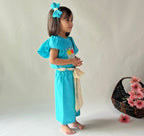 ArthLife Blue Flower Embroidered Co-Ord Set