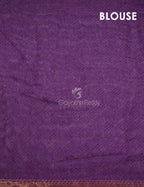 Light Orange And Purple Colour Printed Semi Chanderi Saree By Gayathri Reddy Designer Studio