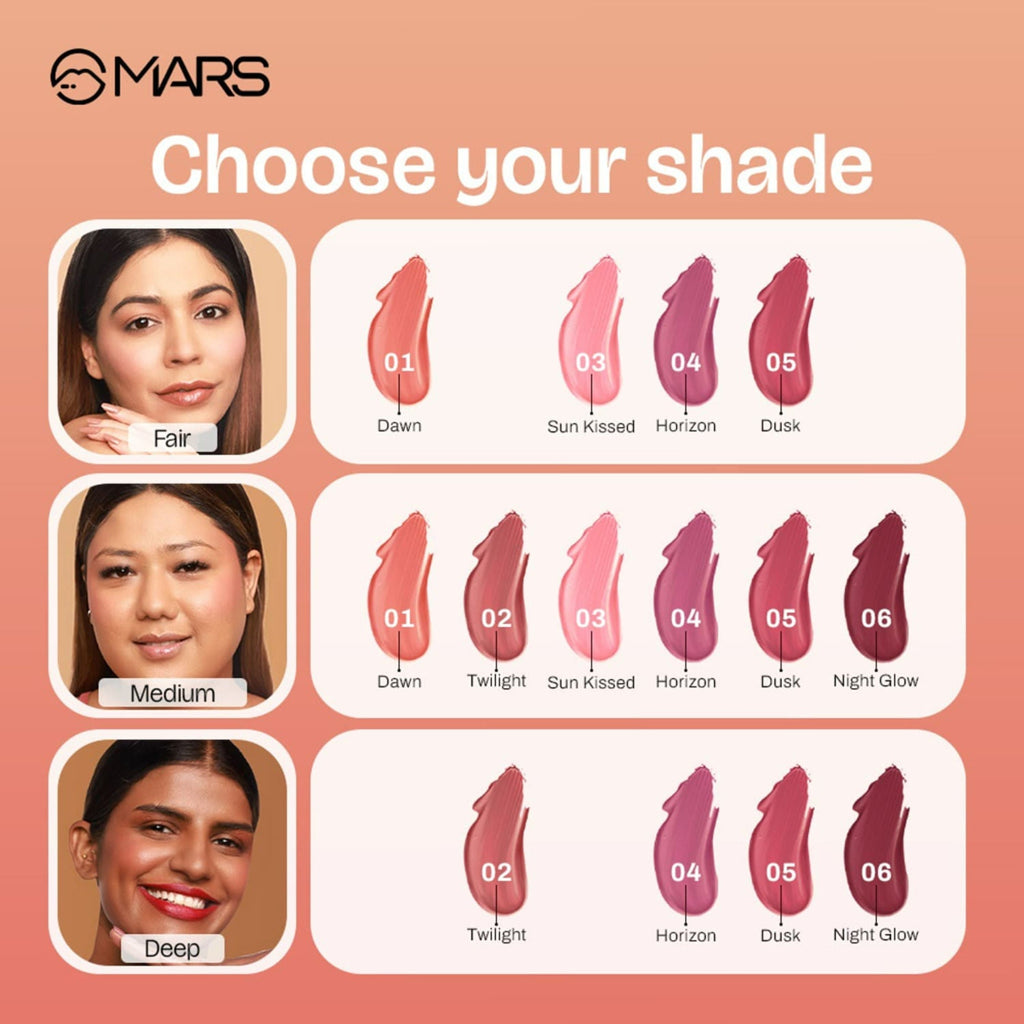 MARS Cosmetics Liquid Blush Hour Dewy-Matte Finish - 03 Sunkissed - Distacart