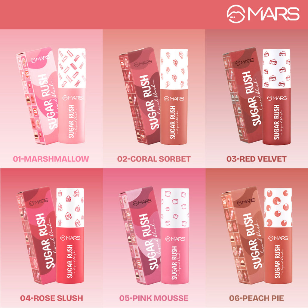 MARS Cosmetics Sugar Rush Liquid Blush - 04-Rose Slush - Distacart
