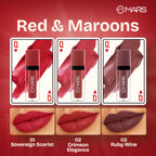 MARS Cosmetics Queen Of Mattes Reds & Maroons Liquid Lipsticks - Reds Maroons