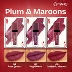 MARS Cosmetics Queen Of Mattes Reds & Maroons Liquid Lipsticks - Plums Maroons