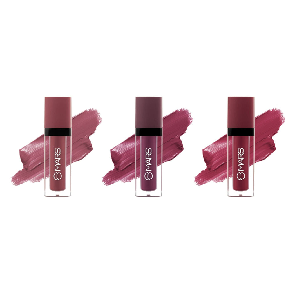 MARS Cosmetics Queen Of Mattes Reds & Maroons Liquid Lipsticks - Plums Maroons