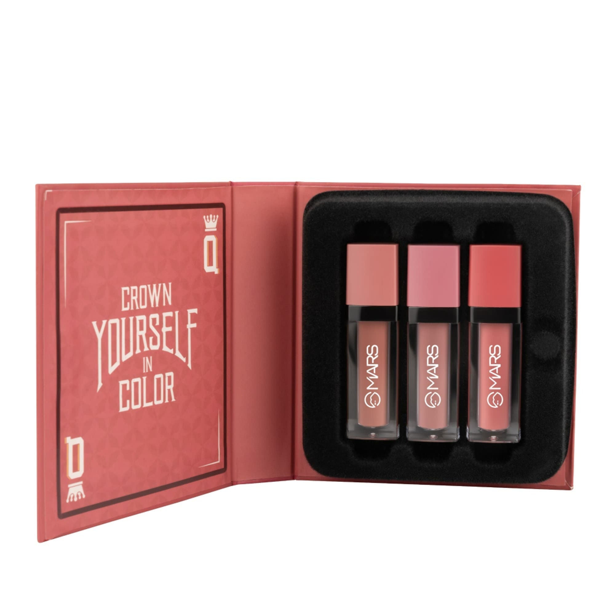 MARS Cosmetics Queen Of Mattes Reds & Maroons Liquid Lipsticks - Peaches Nude