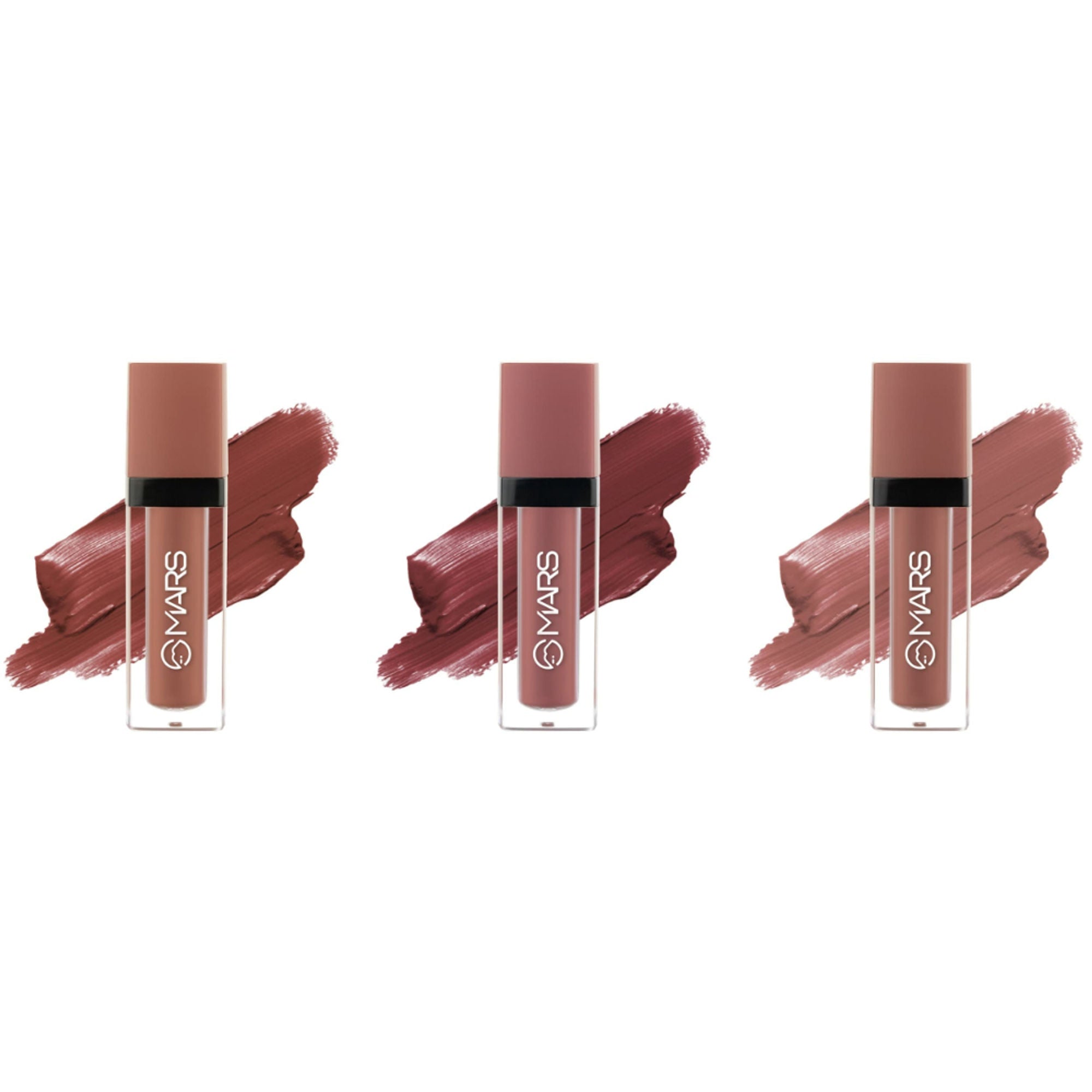 MARS Cosmetics Queen Of Mattes Reds & Maroons Liquid Lipsticks - Blushed Nudes