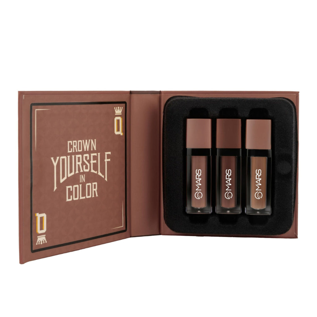MARS Cosmetics Queen Of Mattes Reds & Maroons Liquid Lipsticks - Browns