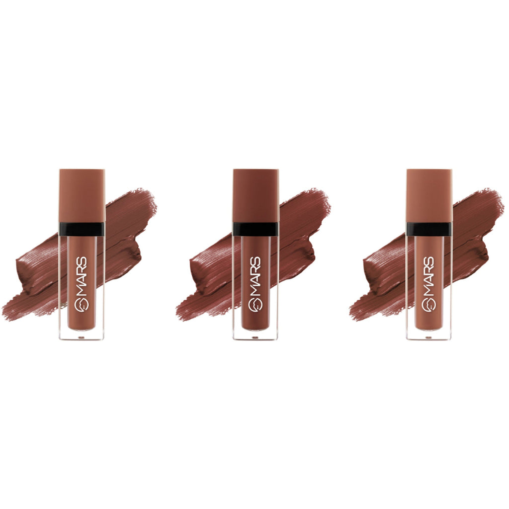 MARS Cosmetics Queen Of Mattes Reds & Maroons Liquid Lipsticks - Browns