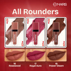 MARS Cosmetics Queen Of Mattes Reds & Maroons Liquid Lipsticks - All Rounder