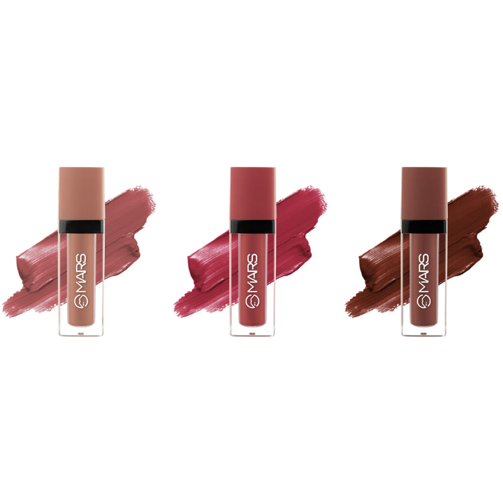 MARS Cosmetics Queen Of Mattes Reds & Maroons Liquid Lipsticks - All Rounder