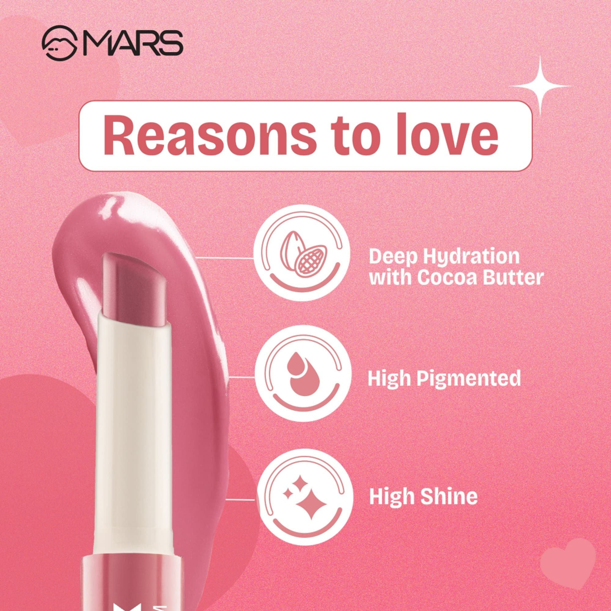 MARS Cosmetics Click Stix Gloss Lip Balm - 06-rose Duck - Distacart
