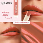 MARS Cosmetics Click Stix Gloss Lip Balm - 07-glazed Peach - Distacart