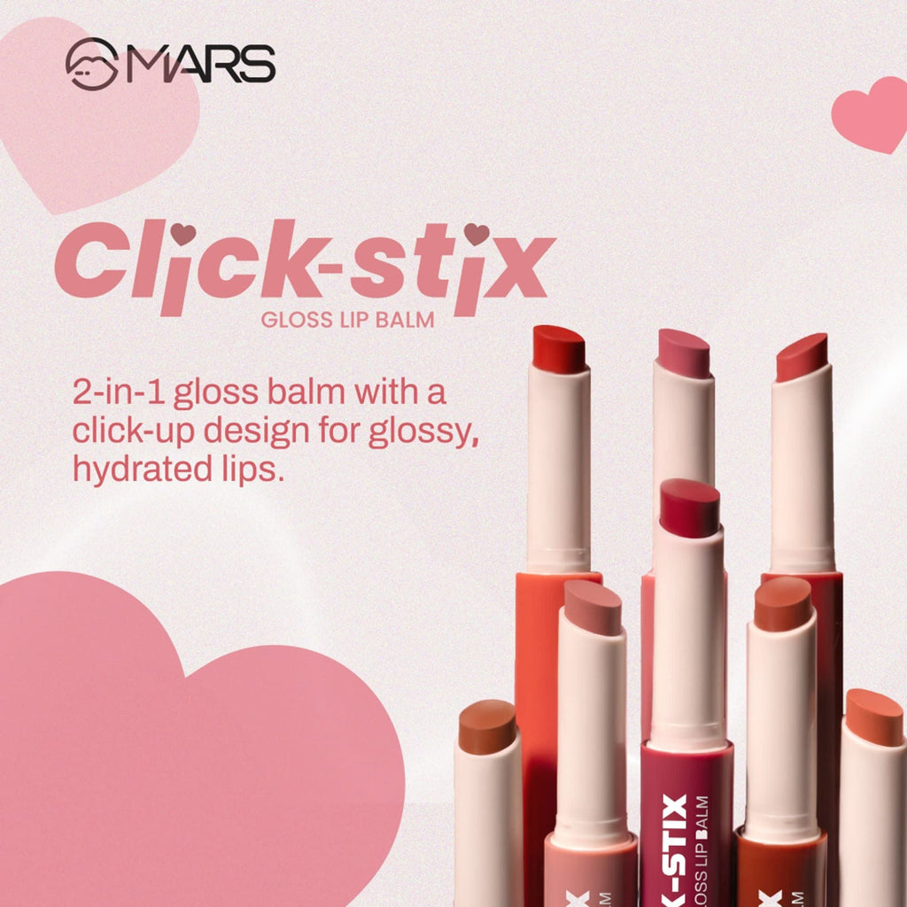 MARS Cosmetics Click Stix Gloss Lip Balm - 07-glazed Peach - Distacart