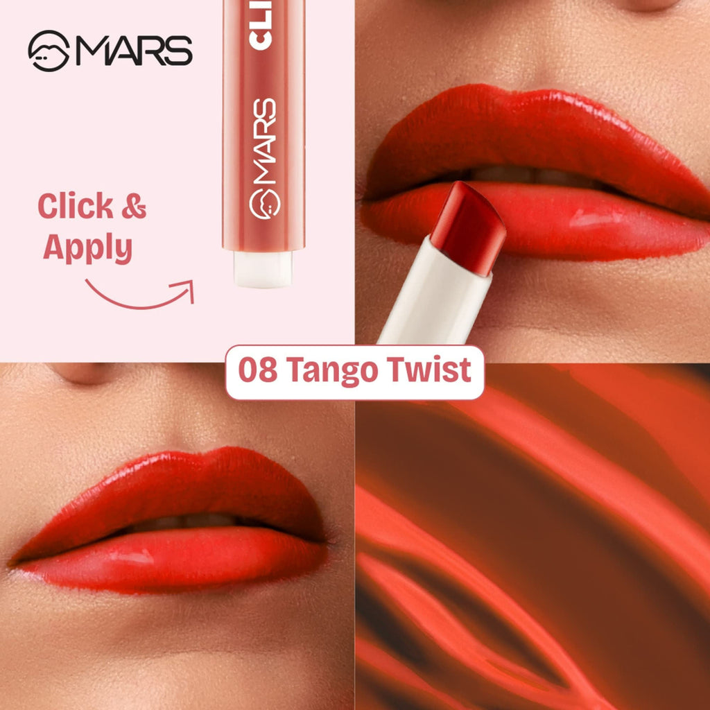 MARS Cosmetics Click Stix Gloss Lip Balm - 08-tango Twist - Distacart