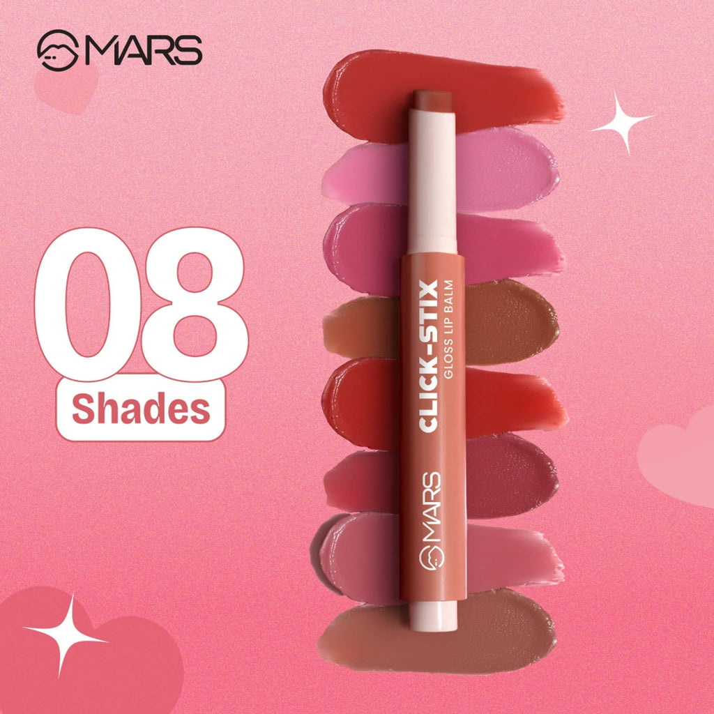 MARS Cosmetics Click Stix Gloss Lip Balm - 08-tango Twist - Distacart