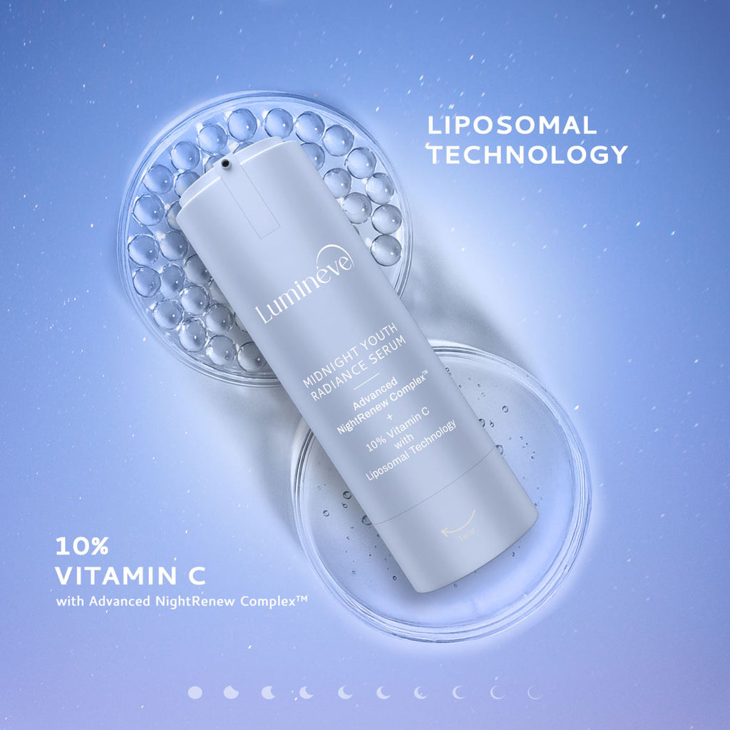 Lumineve 10% Vitamin C Face Serum for Bright, Even-Toned Skin with Advanced NightRenew Complex
