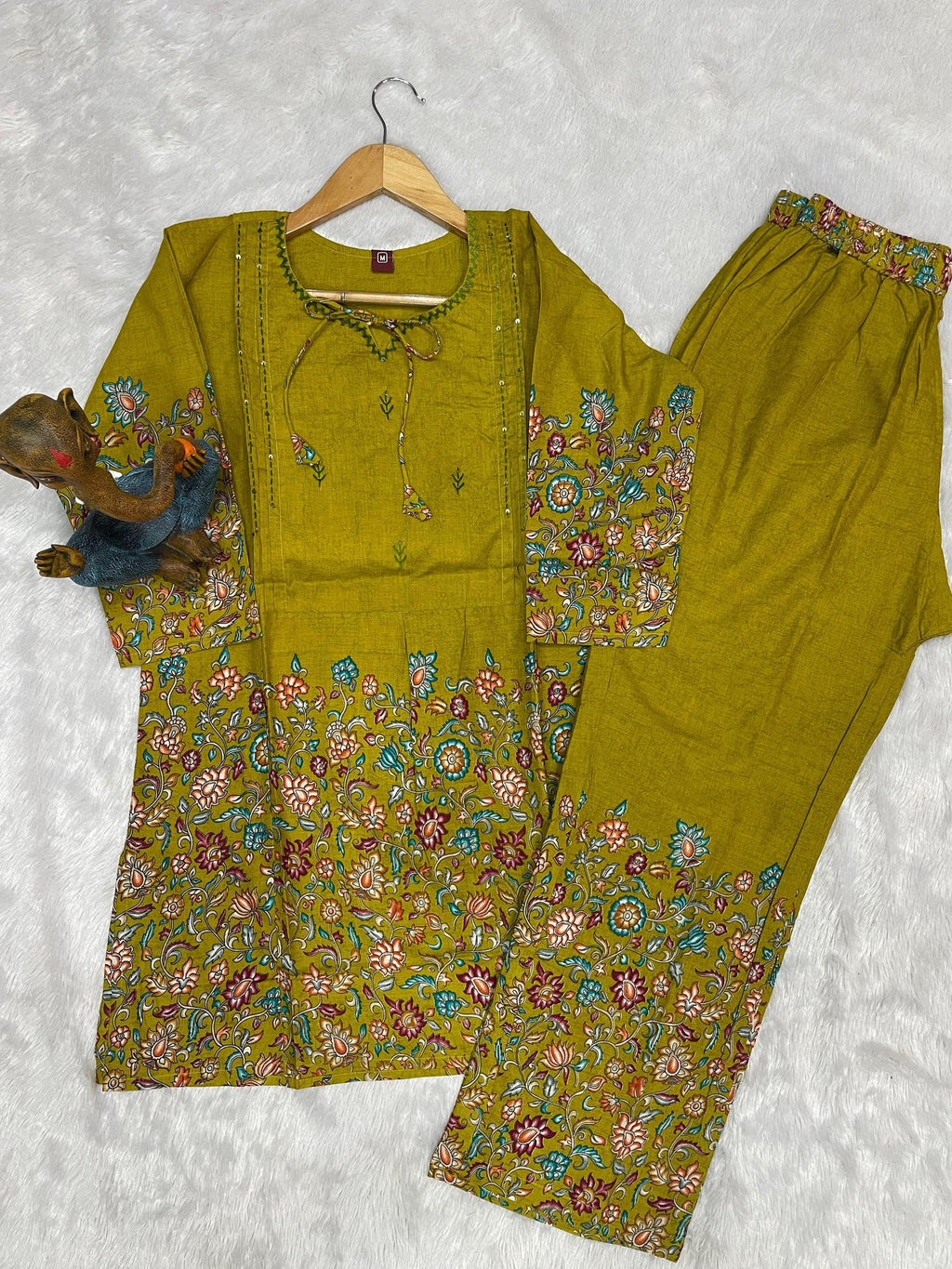 Lorenvalley Fashion Parrot Pure Cotton Elegant & Trendy Printed Design Co-Ord Set - Distacart