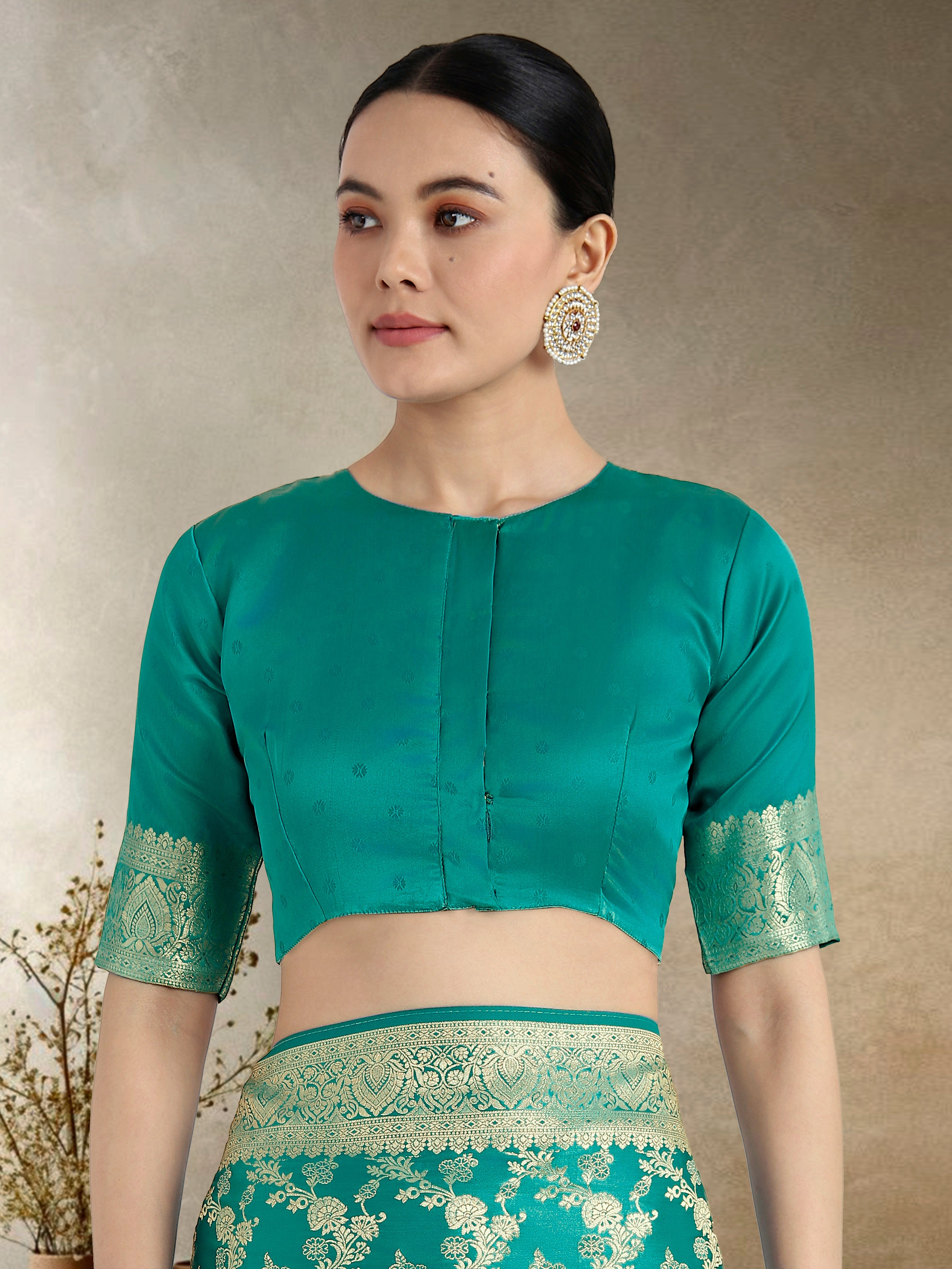 Monjolika Fashion Effervescent Turquoise Soft Banarasi Satin Silk Saree With Elision Blouse Piece - Distacart