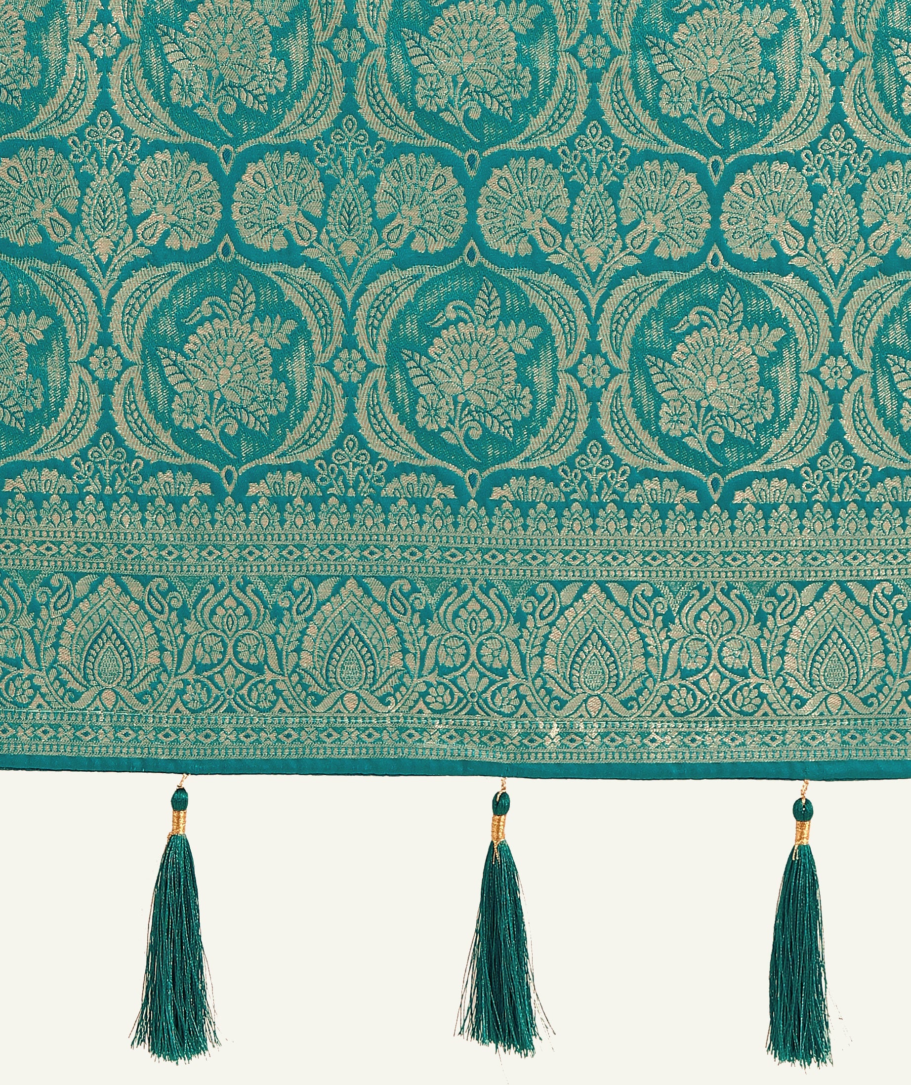 Monjolika Fashion Effervescent Turquoise Soft Banarasi Satin Silk Saree With Elision Blouse Piece - Distacart