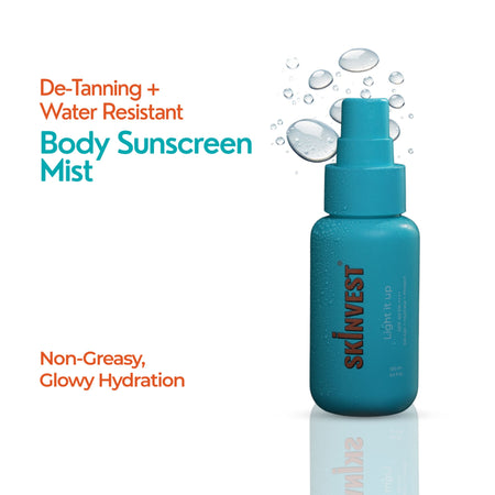 Skinvest Light it up Body Sunscreen + De-Tan Spray SPF 40 PA ++++