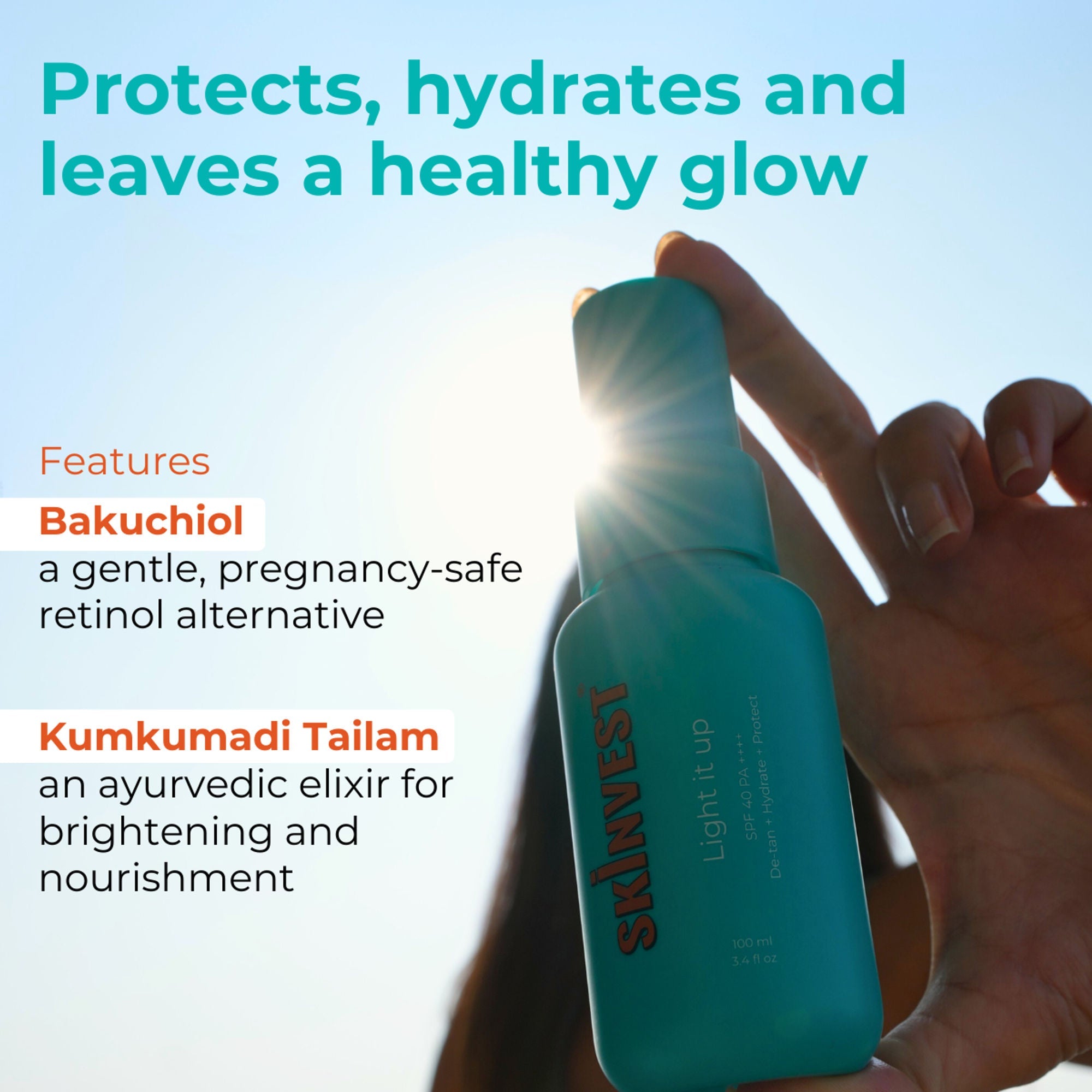 Skinvest Light it up Body Sunscreen + De-Tan Spray SPF 40 PA ++++