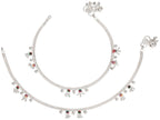 AanyaCentric Silver Plated Traditional Anklets Payal - Classic and Stylish for Women and Girls - Distacart