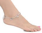 AanyaCentric Silver Plated Traditional Anklets Payal - Classic and Stylish for Women and Girls - Distacart
