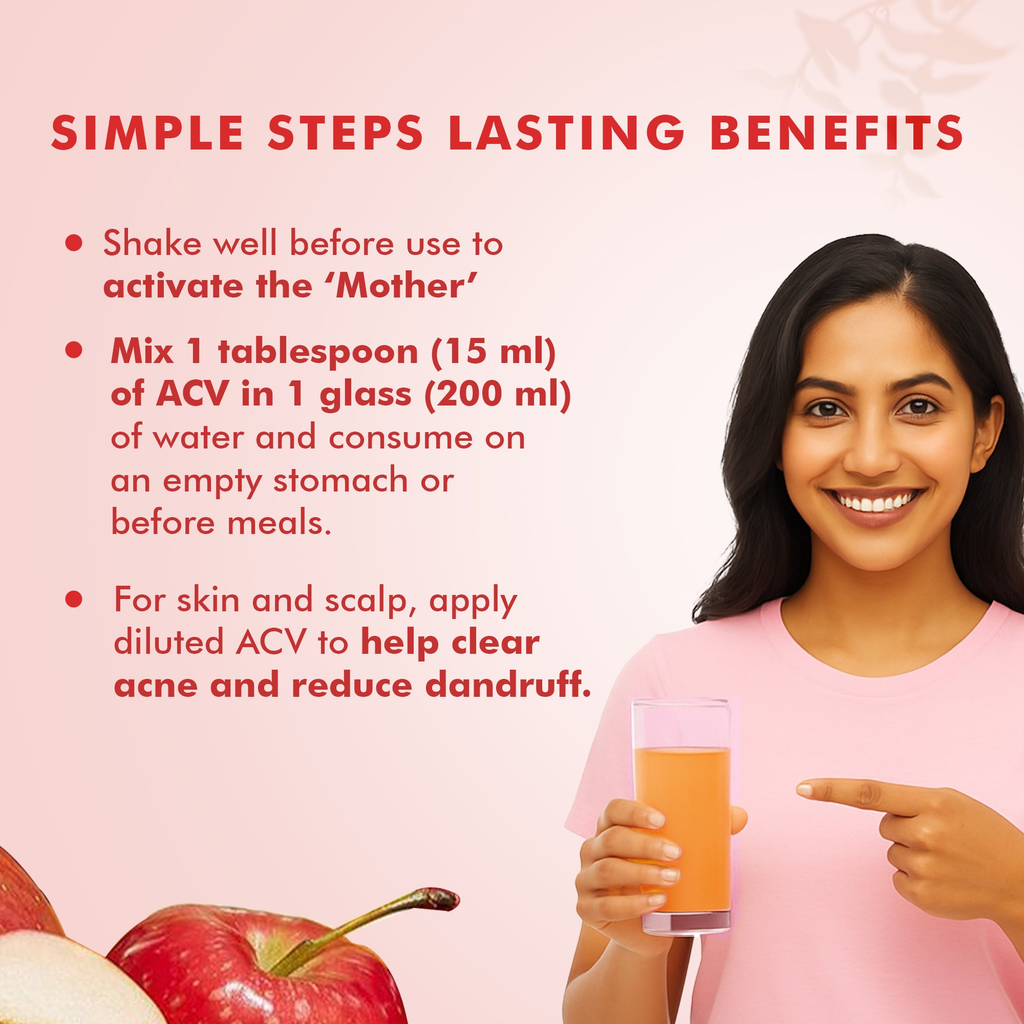 Dr. Morepen Apple Cider Vinegar With 2x Mother for Weight Management, Immunity, Skin & Hair - Distacart