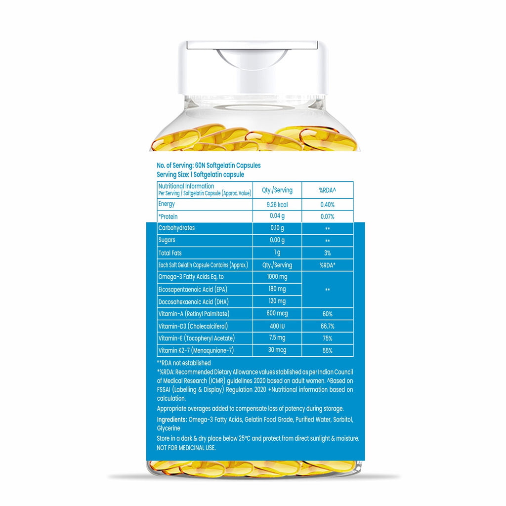Dr. Morepen Omega 3 Deep Sea Fish Oil Softgels - Distacart