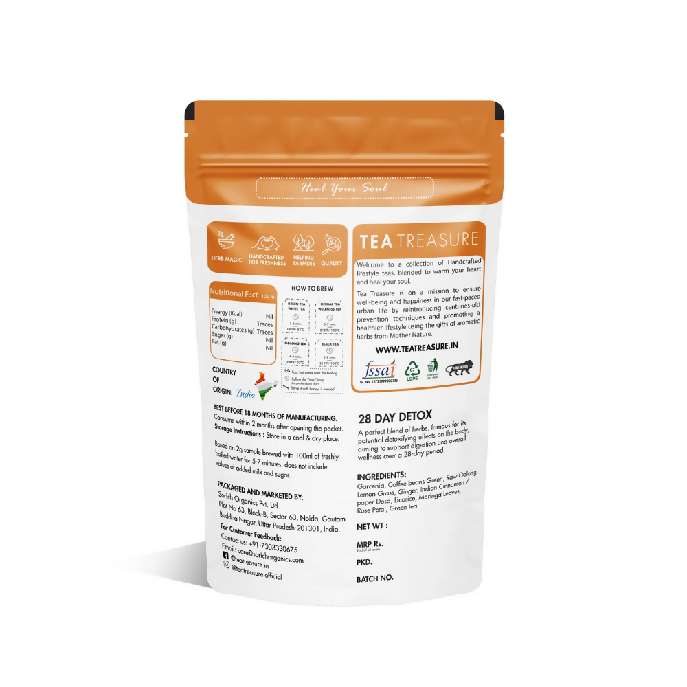 Tea Treasure 28 Days Detox Tea - Loose Leaf - Distacart