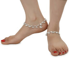 AanyaCentric Gold-plated Mangalsutra Pendant Earring Set & Silver Plated Anklet - Distacart