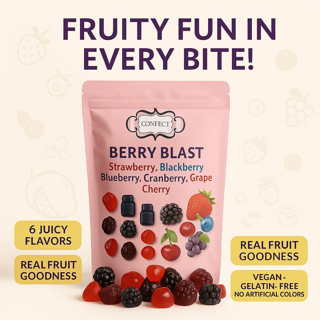 tropical vibes gummies pack of pineapple mango kiwi peach lemon cherry gummies 300 gm copy