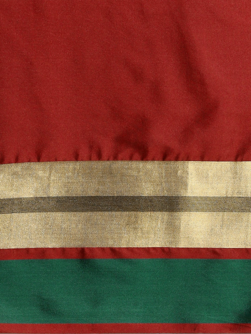 Saree Mall Red & Green Solid Saree - Distacart