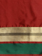 Saree Mall Red & Green Solid Saree - Distacart