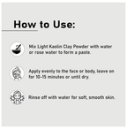 Minature Light Kaolin Clay Powder