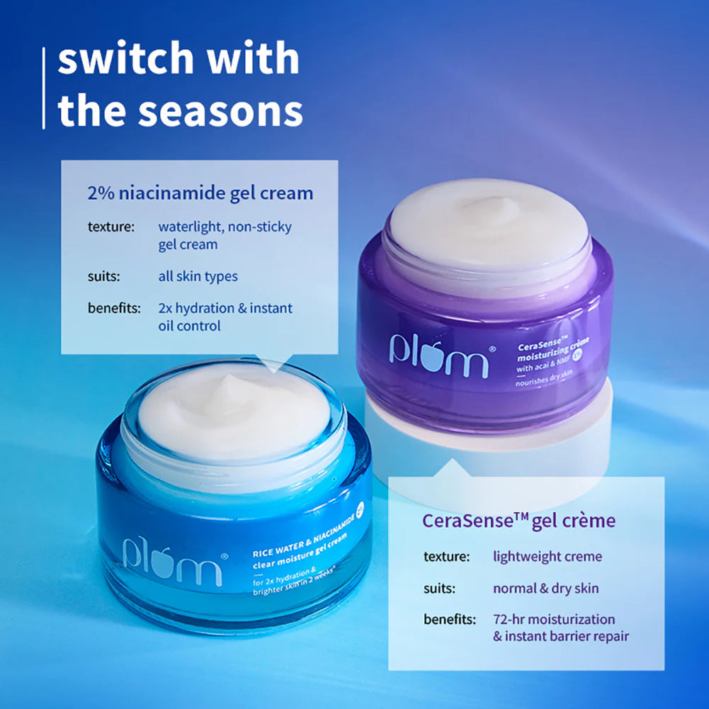 Plum 2% Niacinamide & Rice Water Daily Brightening Gel Cream - Distacart