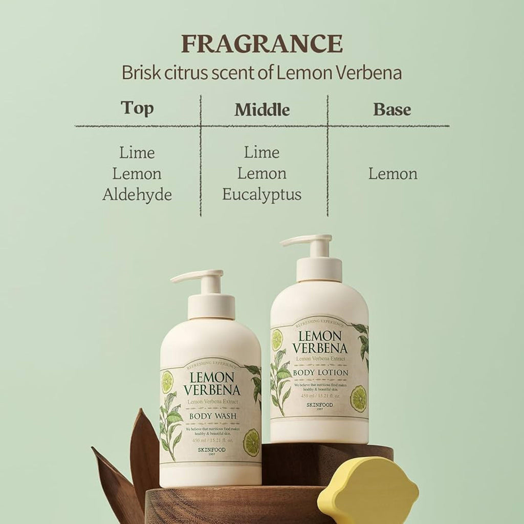 Skinfood Lemon Verbena Body Wash - Energizing, Hydrating, Skin Revitalizing