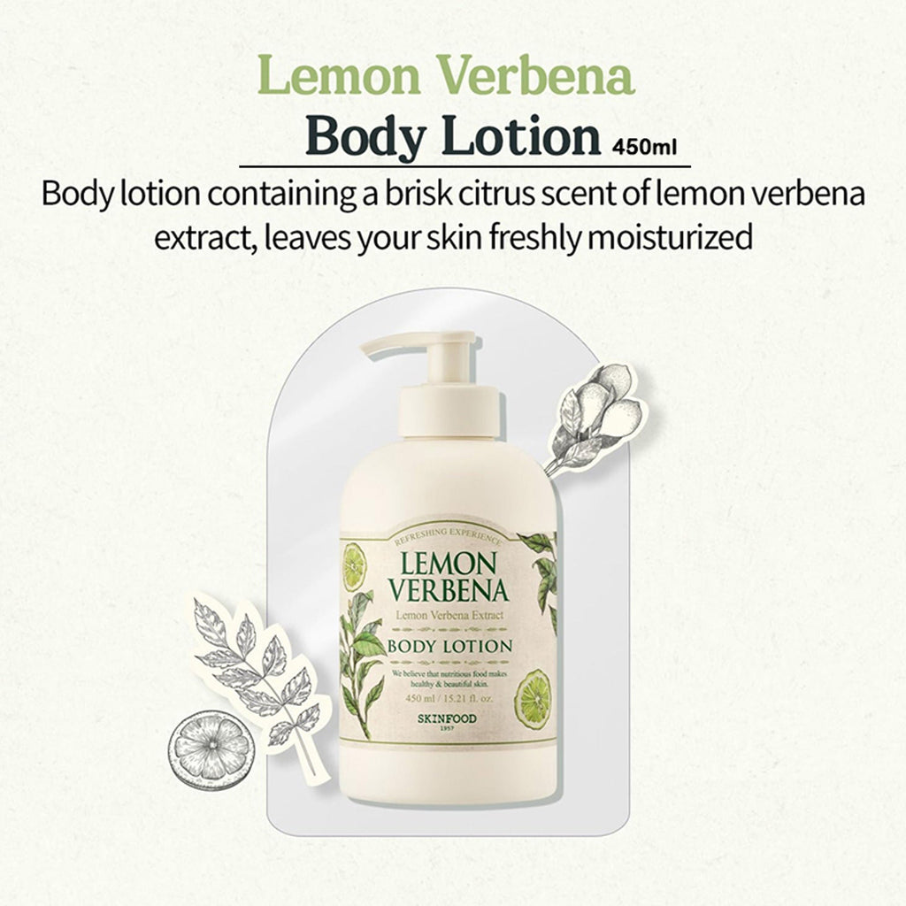 Skinfood Lemon Verbena Body Lotion - Soothing, Refreshing, Skin Softening