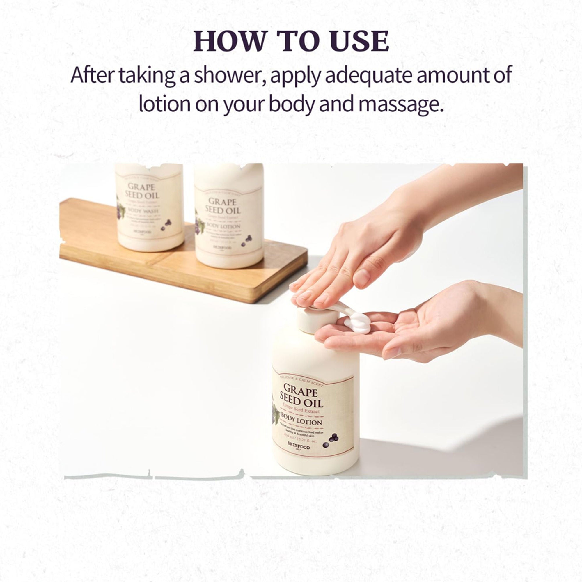 Skinfood Grape Seed Oil Body Lotion - Anti-Aging, Soothing, Skin Repair