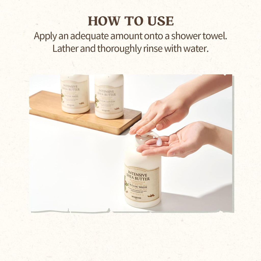 Skinfood Intensive Shea Butter Cream Wash - Nourishing, Moisturizing, Skin Softening